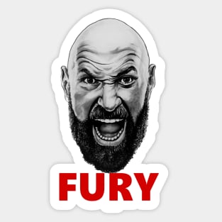 Tyson Fury illustration (Black and white) part of ICONS collection Sticker